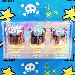 Claires Unicorn Pucker Pops Lip Gloss Strawberry, Vanilla and Grape New
